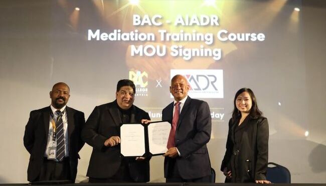 BAC and AIADR Sign Landmark Agreement Offering Mediation Training Course